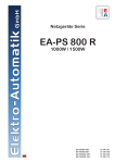 User manual PS 800R series 1000W & 1500W