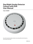 Day/Night Smoke Detector camera with DVR User Manual