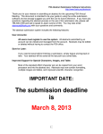 The submission deadline is March 8, 2013