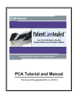 PCA User`s Manual - PatientCareAnalyst