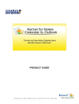 Kernel for Notes Calendar to Outlook
