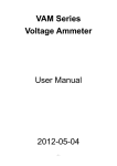 VAM Series Voltage Ammeter User Manual 2012-05-04