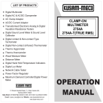 Manual 2754A (new) - Kusam Electrical Industries Ltd.