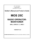 Soldier`s Manual And Trainer`s Guide, Mos 25c, Radio