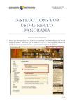 INSTRUCTIONS FOR USING NECTO PANORAMA