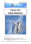 Panel-IPC USER MANUAL - SR SYSTEM