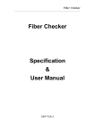 Fiber Checker Specification & User Manual