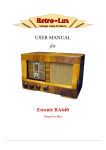 USER MANUAL for Etronic RA640 - Retro-Lux