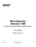 ORTEC Micro-Detective and Detective-200 User`s Manual