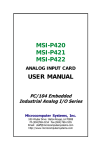 MSI-P420 User Manual (Adobe Acrobat Format)