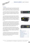 intercom systems user`s manual