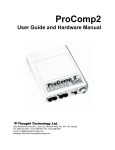 ProComp2 Manual - Thought Technology, Ltd.