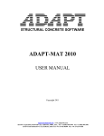 ADAPT-MAT 2010 User Manual