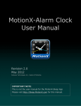 MotionX-Alarm Clock User Manual