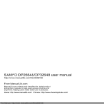 SANYO DP26648/DP32648 user manual