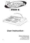 Stage Q USer Manual - Elation Professional