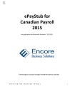 ePayStub for Canadian Payroll 2015