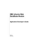IBM Informix Web DataBlade Module Application Developer`s Guide