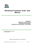 Blackboard Academic Suite User Manual