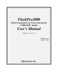 FlashPro2000 User`s Manual