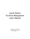 South Dakota Facilities Management User`s Manual