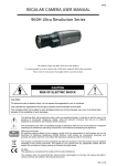 REGULAR CAMERA USER MANUAL 960H Ultra Resolution Series