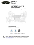Owner`s Manual OUTDOOR FIRE PIT ITEM # 61611