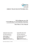 4 Ethernet over E1 - Orion Telecom Networks