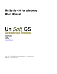 UniSettle 4.0 for Windows User Manual