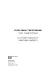 VIDEO FEAR CONDITIONING