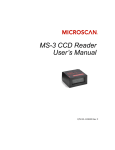 MS-3 CCD Reader User`s Manual