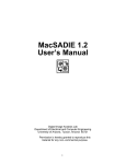 MacSADIE 1.2 User`s Manual