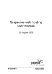 Grapevine web hosting user manual