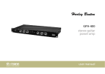 GPA-400 stereo guitar power amp user manual
