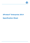 XProtect® Enterprise 2014 Specification Sheet