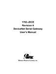 1782-JDCE Revision 6 DeviceNet Serial Gateway User`s Manual