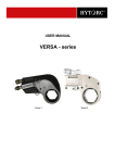 USER MANUAL VERSA - series