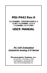 MSI-P442 Rev.0 USER MANUAL - Microcomputer Systems, Inc.
