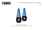 Dancing Water Bluetooth&reg; Stereo Speakers Instruction