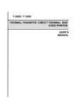 USER`S MANUAL THERMAL TRANSFER / DIRECT - TVS-E