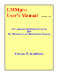 LMMpro User`s Manual version 1.xx