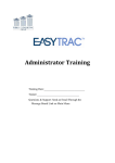 EasyTrac Administrator Training Manual