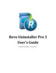 Revo Uninstaller Pro 3 User`s Guide