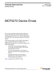 MCF5272 Device Errata - Freescale Semiconductor