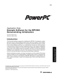 Example Software for the MPC860 Demonstrating Initialization