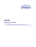 SR5500 User Manual - Spirent Knowledge Base