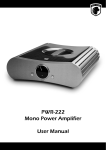 PWR-222 Mono Power Amplifier User Manual