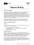 Résumé Writing