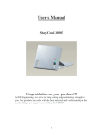 User`s Manual Stay Cool 2000! Congratulation on your purchase!!!