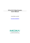 VPort 2141 Video Encoder User`s Manual